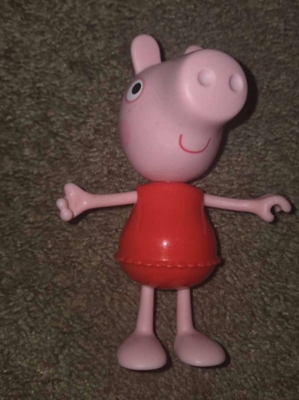 Peppa Pig Pink Figure with Red Dress - Peppa Pig Toy